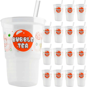 Set - Strohhalme + Becher x15