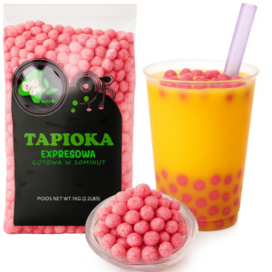 Erdbeergeschmack Tapioka für Bubble Tea 1kg Erdbeergeschmack Tapioka für Bubble Tea 1kg